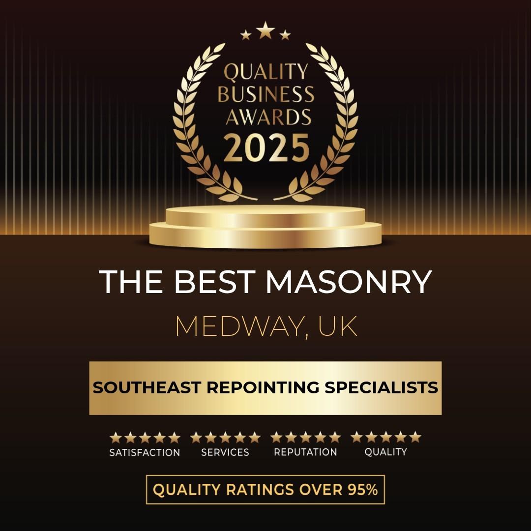Quality Business Awards 2025, The Best Masonry, Medway UK, Southeast Repointing Specialists
