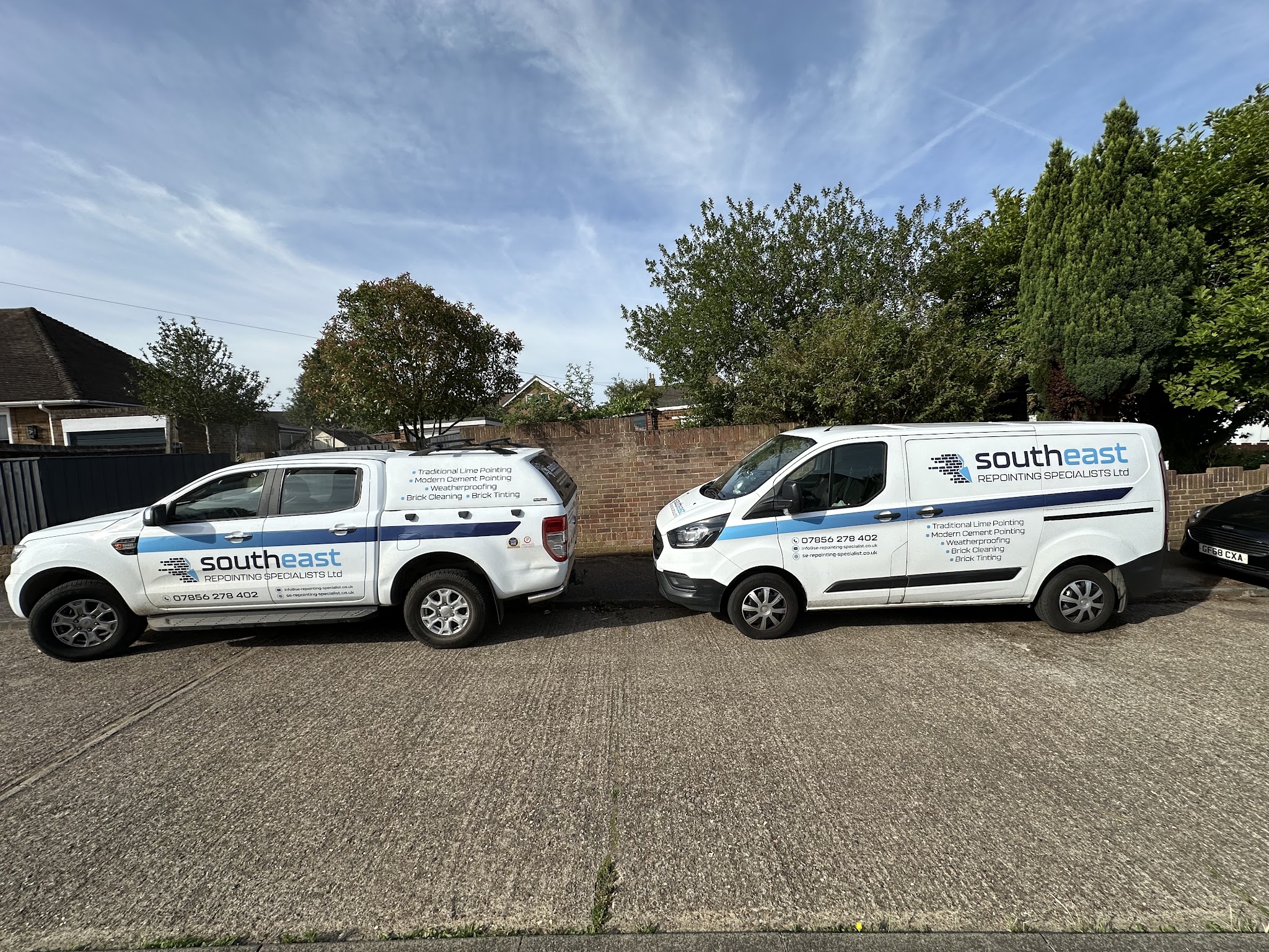 Our two liveried vans parked up
